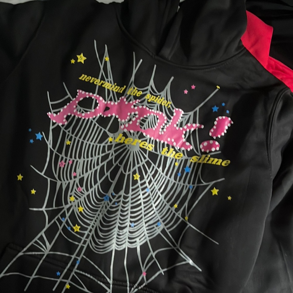Pink spider hoodie